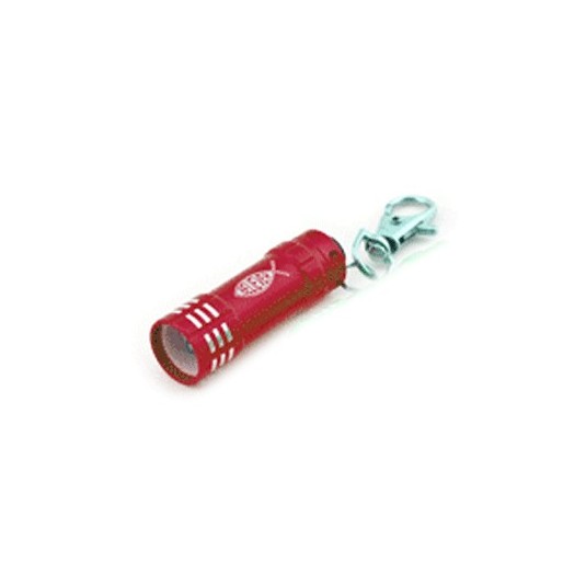 Lampe de poche Led rouge avec mousqueton 5cm