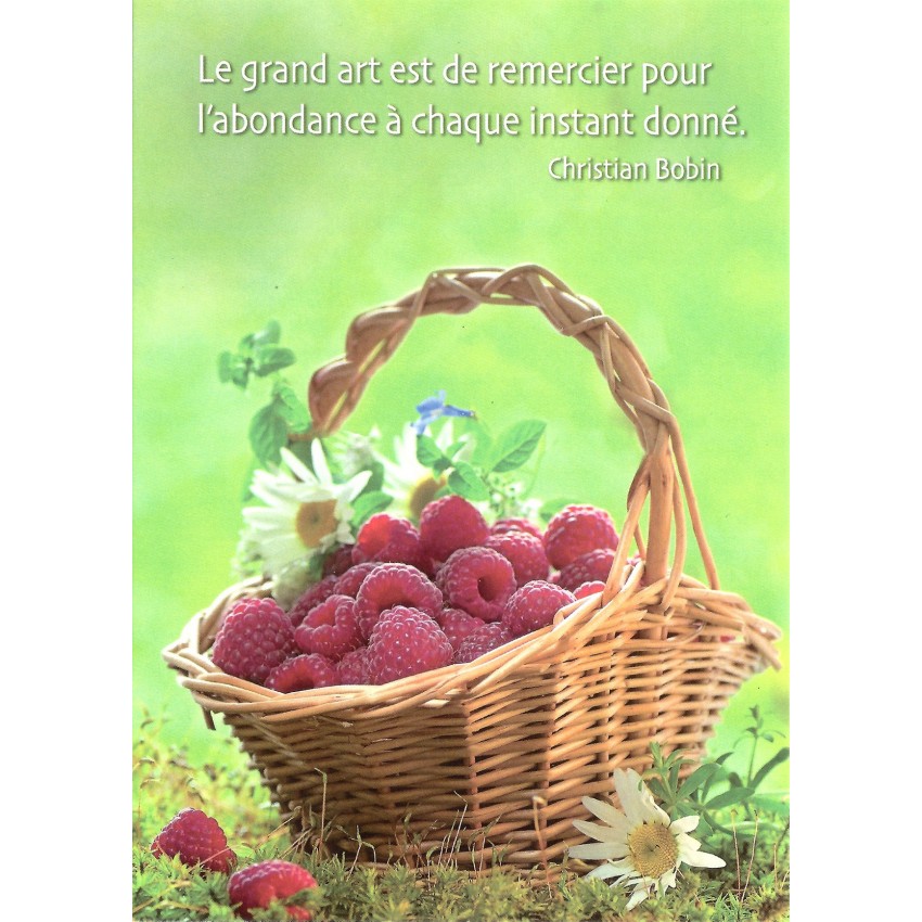 Carte Citation Framboises Dans Panier
