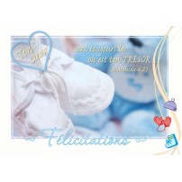 Carte VB - Chaussons blancs (Félicitations)