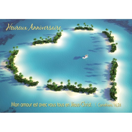 Carte Avec Verset Iles Formant Un Coeur Ja Carte Avec Verset Iles Formant Un Coeur Ja