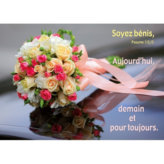 Carte Avec Verset Bouquet De Mariee Hm
