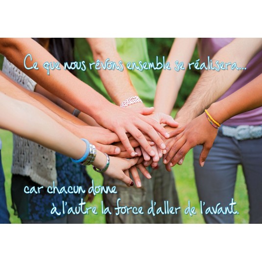 Carte Citation Mains Superposees Carte Citation Mains Superposees