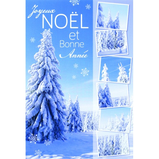 Carte Double Fin D'ann&eacute;e Lot de 6 cartes diff&eacute;rentes JN et BA