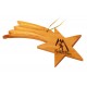 Suspension crèche ds étoile en bois d'olivier 9.5cm