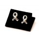 Boucle d'oreilles ichtus en argent brillant 1cm