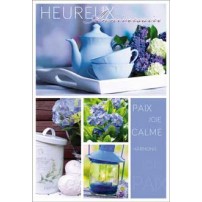 CARNET HA : Th&eacute;i&egrave;re et  lilas,  lanterne bleu