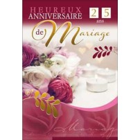 CARNET HAM : Roses blanche et rose et bougies