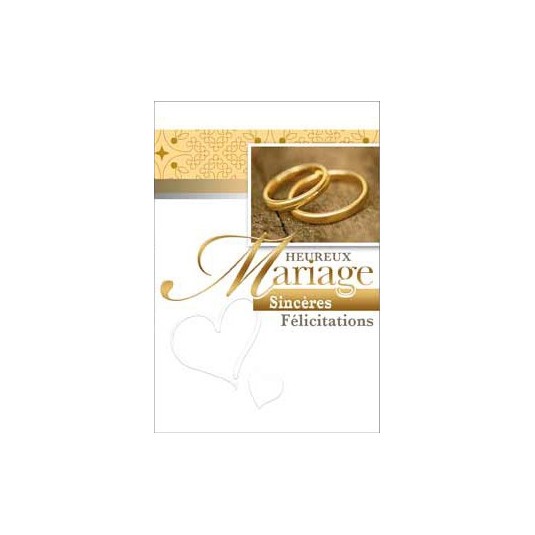 Carte Double Mariage Alliances en or