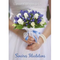 CARTE VB : Mariée et son bouquet (SF)