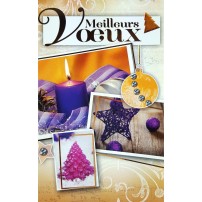 MIGNONETTE MV : Bougie,&eacute;toile et sapin mauve