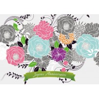 CARTE FLASH : Fleurs dessinées (JA)