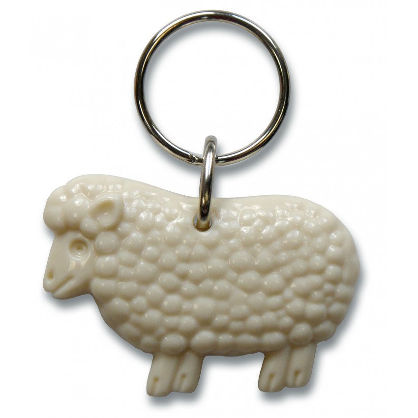 Porte-clé mouton Ps 23 blanc 5cm