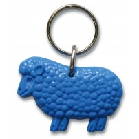 Porte-clé mouton Ps 23  bleu 5cm