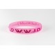 Bracelet WWJD rose taille unique silicone largeur 1cm