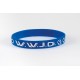 Bracelet WWJD bleu taille unique silicone largeur 1cm