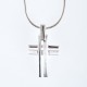 Collier avec pendentif croix Argent  brillant et poli 1,5cm