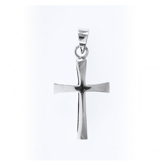 Pendentif croix 3D évidée Argent Sterling 1, 5x2cm