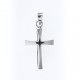 Pendentif croix 3D évidée Argent Sterling 1, 5x2cm