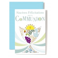 CARNET COM : Colombe, bougie,raisin sur coupe