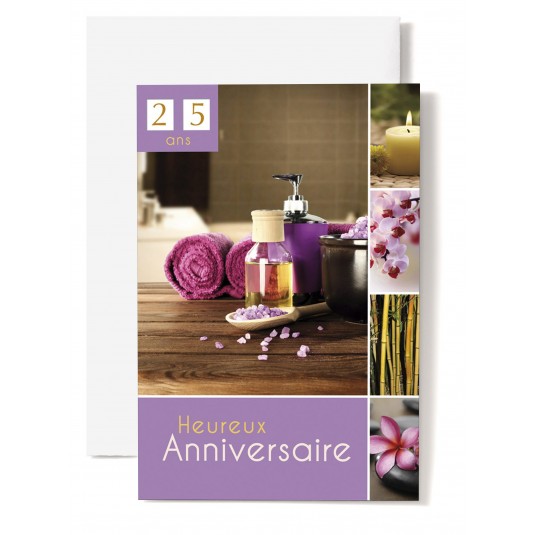 Carte Double Anniversaire N&eacute;cessaire de toilette