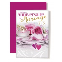 CARNET HAM : Roses rose et bougeoir