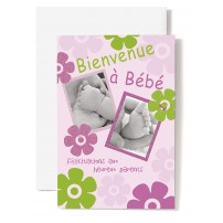 CARNET HE : Pieds et mains b&eacute;b&eacute; ds cadre, fond rose
