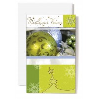 MIGNONETTE MV : Boules vertes, fond vert