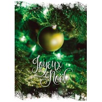 CARTE FLASH FA : Boule de Noël dans un sapin (JN)