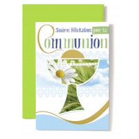 CARNET COM : Coupe avec margueritte,fond nuage