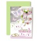 CARNET HM : Papillon rose et blanc,orchidées