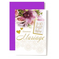 CARNET HM : 10 commandements,bouquet de  roses,orchid&eacute;e