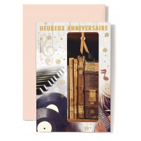 CARNET HA : Piano,disque,guitare et livre ancien