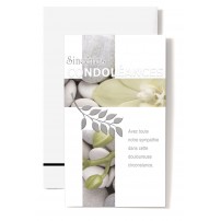 CARNET SC : Croix d&eacute;cor galets et fleur