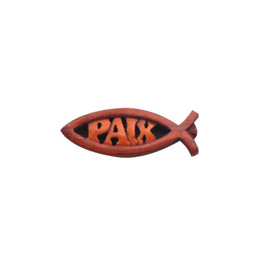 Poisson PAIX en bois