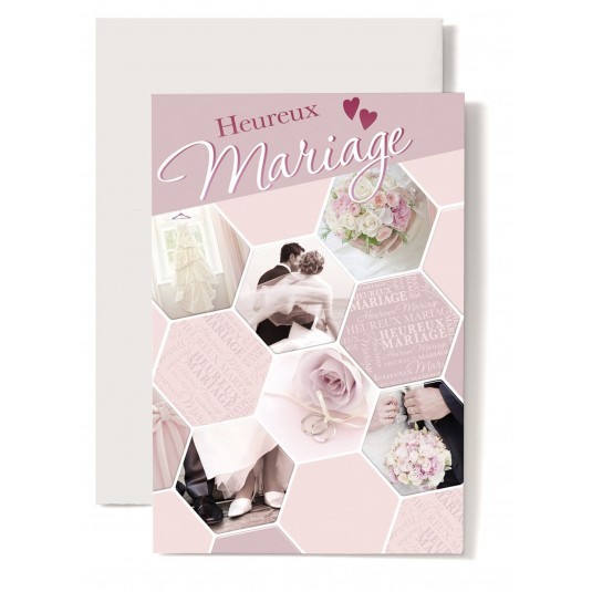 Carte Double Mariage Robe de mari&eacute;e, chaussures noires et blanc