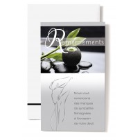 MIGNONNETTES RSC : Bougie,galets avec feuille verte(Remerciements)