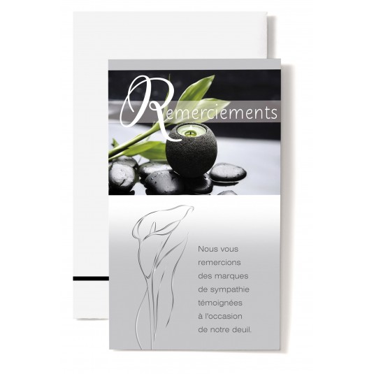 Mignonnettes Rsc Bougie, galets, feuille (Remer.)