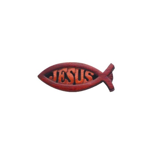 Poisson JESUS en bois