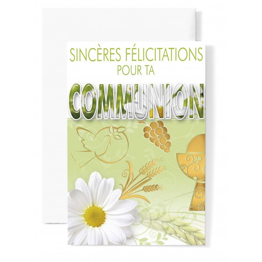 Mignonnette Communion Colombe, coupe, raisin, bl&eacute; - Lot de 5