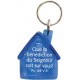 Porte-clés maison bleu Que la bénédiction...