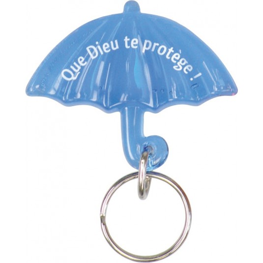 Porte-clés parapluie bleu