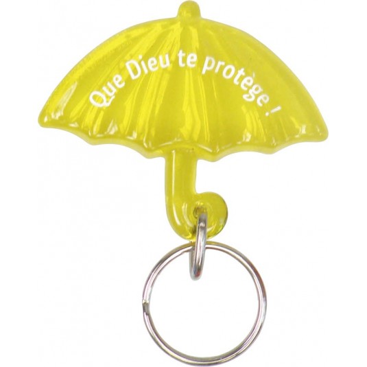 Porte-clés parapluie jaune