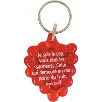 Porte-clés grappe de raisin rouge