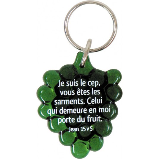 Porte-clé grappe de raisin vert