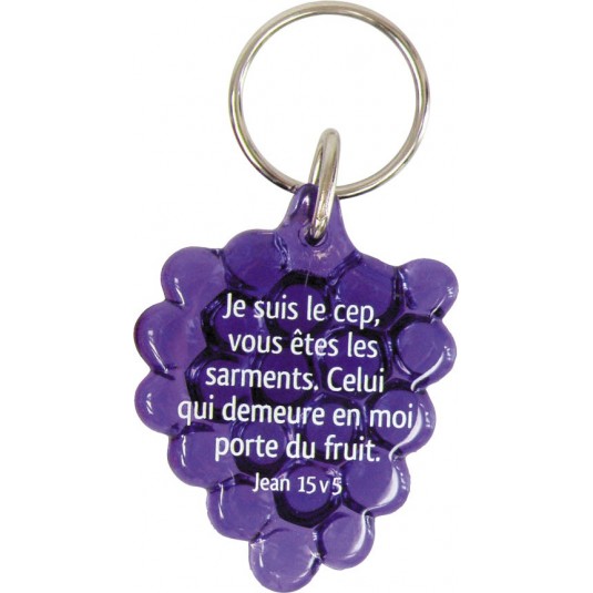 Porte-clé grappe de raisin violet