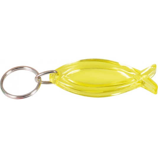 Porte clés poisson plat jaune