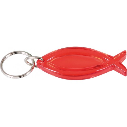 Porte clés poisson plat rouge