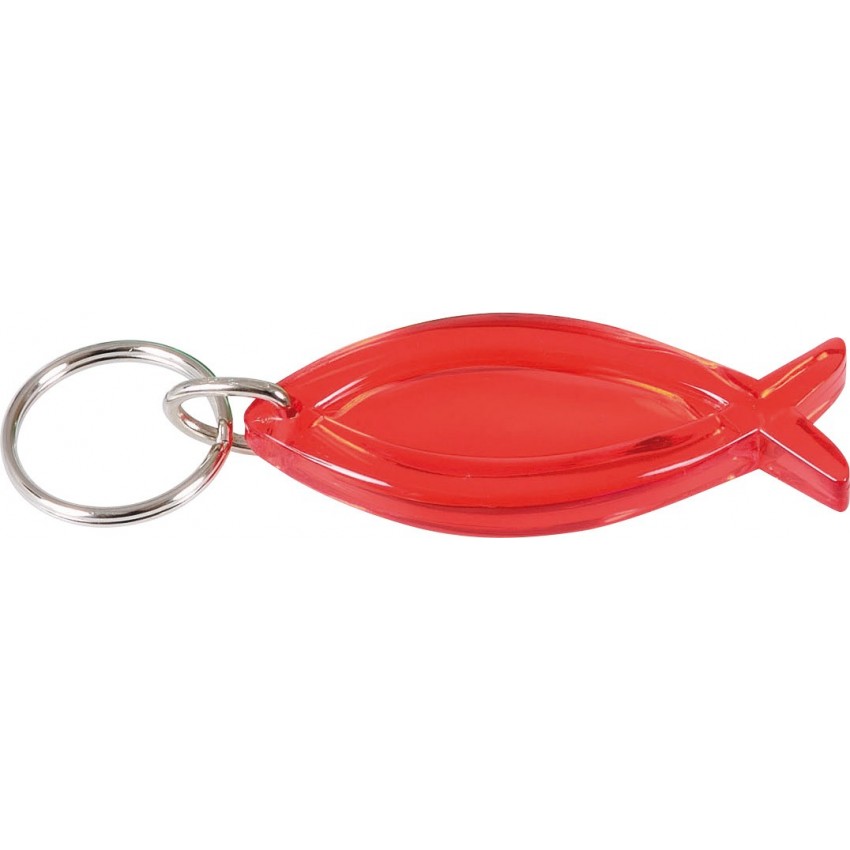 Porte clés poisson plat rouge