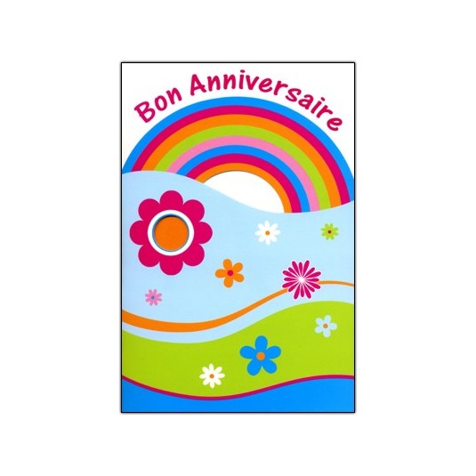 Carte Double Anniversaire Paysage dessin&eacute;