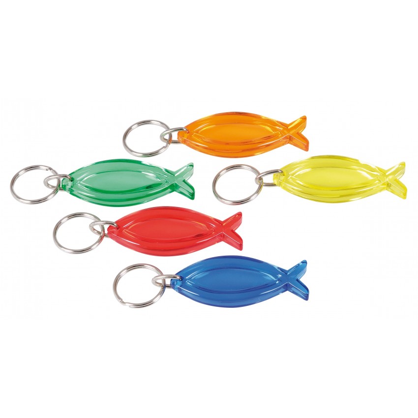 Porte clés poisson plat rouge